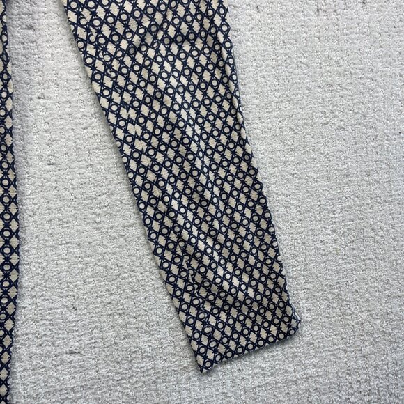 Cartonnier Women's Blue/Off-White Pants Boho Geometric Pattern AOP Size 0 - Picture 4 of 11